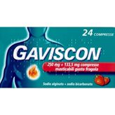 Gaviscon 24 Compresse Masticabili Gusto Fragola 250mg