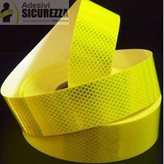 Nastro adesivo rifrangente giallo fluorescente ad alta intensità - Scegli qui la misura : 25mm, Lunghezza : 1 metro