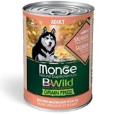 Monge - BWild Grain Free Adult All Breeds con Salmone, Zucca e Zucchine 400 gr