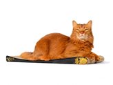 Lounger Slim Line Cat-On Tiragraffi in Cartone Ondulato Small - Cat-On Cartella Colore : 007  - Fiore Rosso su nero, bordo scuro