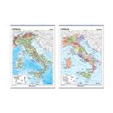 Italia, europa, planisfero - carte geografiche 30 pz