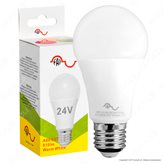 FAI Lampadina LED E27 8W Bulb A60 24V AC / DC - Colore : Bianco Caldo