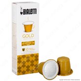 10 Capsule Caffè Bialetti Gold Gusto Dolce Cialde Compatibili Nespresso