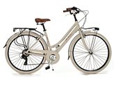 Bicycle for woman in aluminum Via Veneto 605A - Colours : Oasis Green, Bag : With bag
