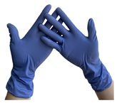 Guanti monouso in vinile non sterili, non talcati, colore blu - CF da 100 pz