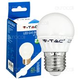 V-Tac VT-1830 Lampadina LED E27 4W MiniGlobo G45 - Colore : Bianco Naturale