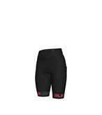 Pantaloncini ciclismo ALE' senza bretelle SOLID TRAGUARDO SHORT nero-rosa fluo - Taglia : S